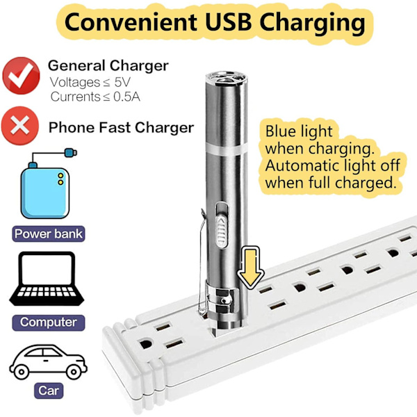 Interaktive kattelegetøj, USB-genopladeligt til dine kæledyr LED-lomme L