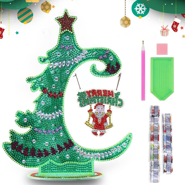 Christmas Tree Diamond Painting, 5D DIY Diamond Painting Kit, Rhi