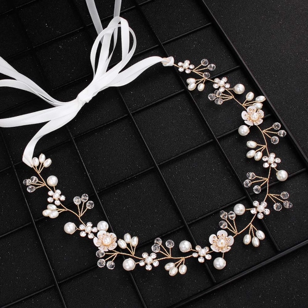 Brudkronan Bröllopshår Vine Rhinestone Hårtillbehör för