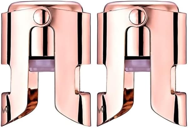 (Rosegold-2pack) Champagne Stopper, Rustfrit Stål Flaske Stopper