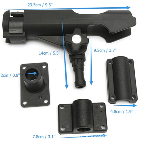 Fiske Stang Holder, 2 stk Multifunksjon Fiske Stang Holder Rotatab