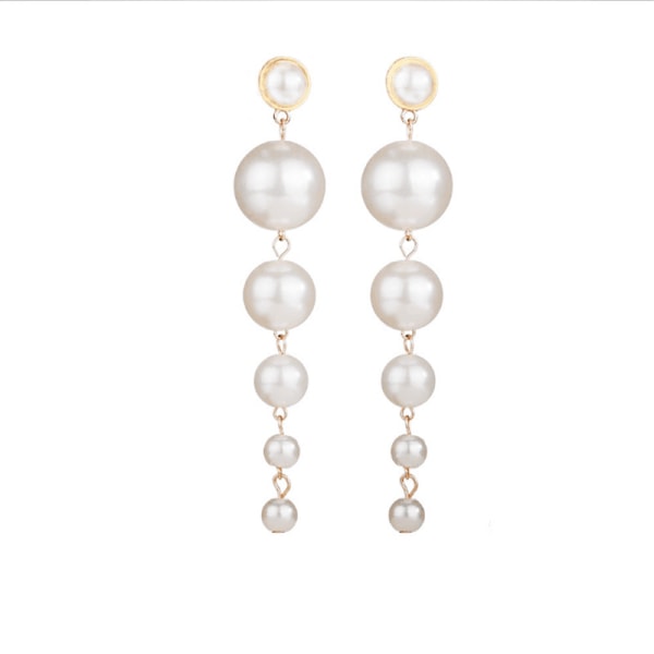 Earrings Pearls Long Dangle Ear Cuff Stud Earrings Eardrop Jewelr