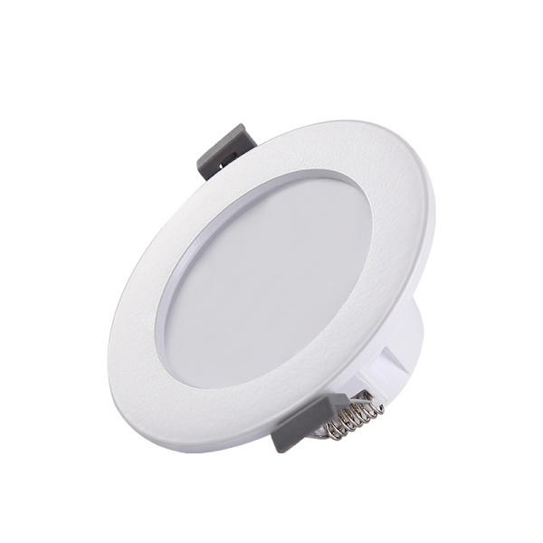 5 LED-spotlights för badrum, IP44 ultratunna 25 mm, Ø85 mm, vita, infällda