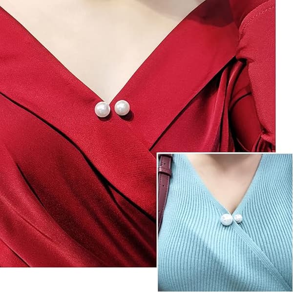 6 st Fashion Simulerade Pärla Brosch Säkerhetsstift Tröja Sjal