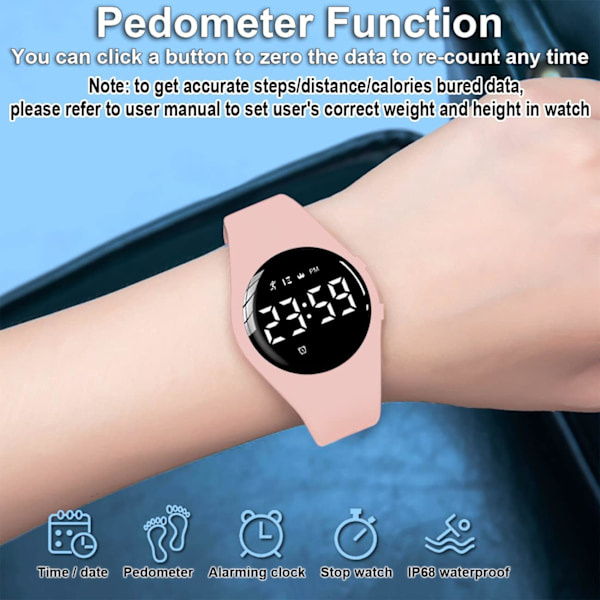 Treningsaktivitetssporing, ingen app, ingen Bluetooth, 1 times lading for