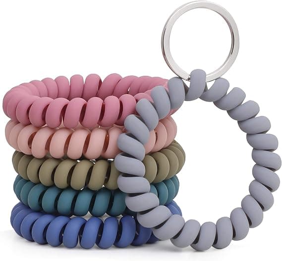 6 stk. Stretchable Wristband Wristlet Keychain Wrist Key Chain Wris