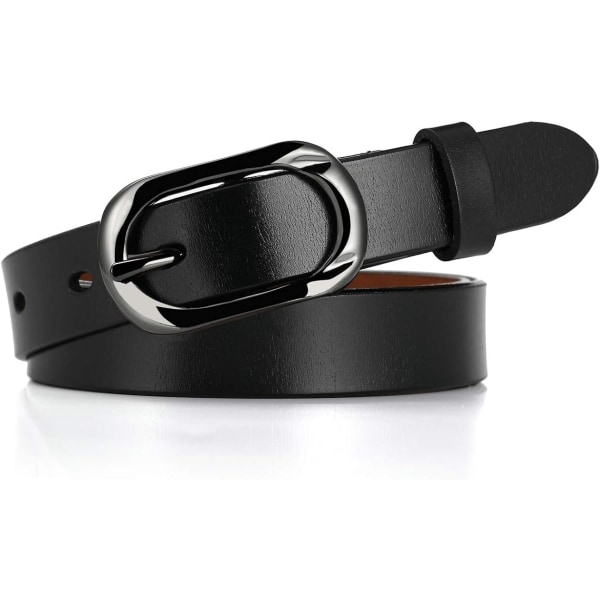 Dam bälte spänne bälte antika casual i längd 115cm（Black01