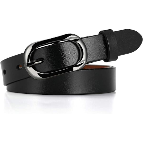 Dame Bælte Spænde Bælte Antik Casual i Længde 115cm（Black01