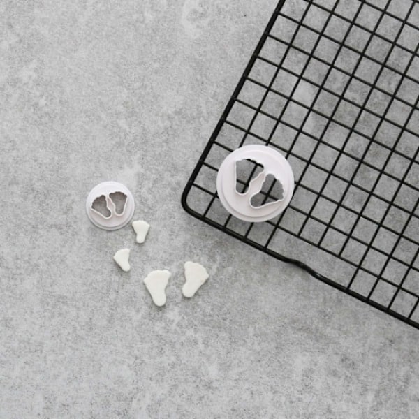 Babyfötter Utstickare 2st - Fötter flerfärgade