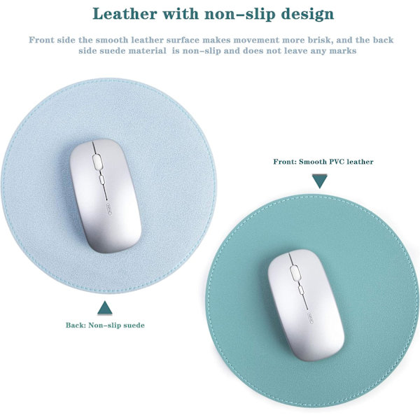 2-pack musmattor, ultratunna vattentäta PVC-lädermusmattor, St