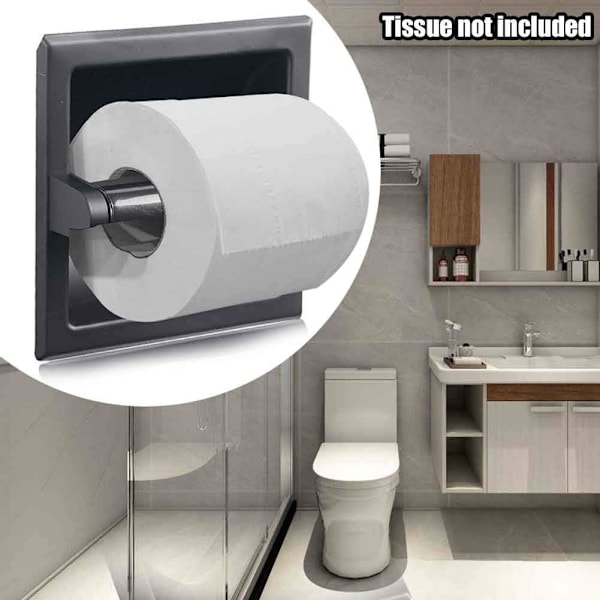 Ruostumattomasta teräksestä valmistettu seinälle kiinnitettävä WC-paperiteline WC-paperille kotiin kylpyhuoneeseen