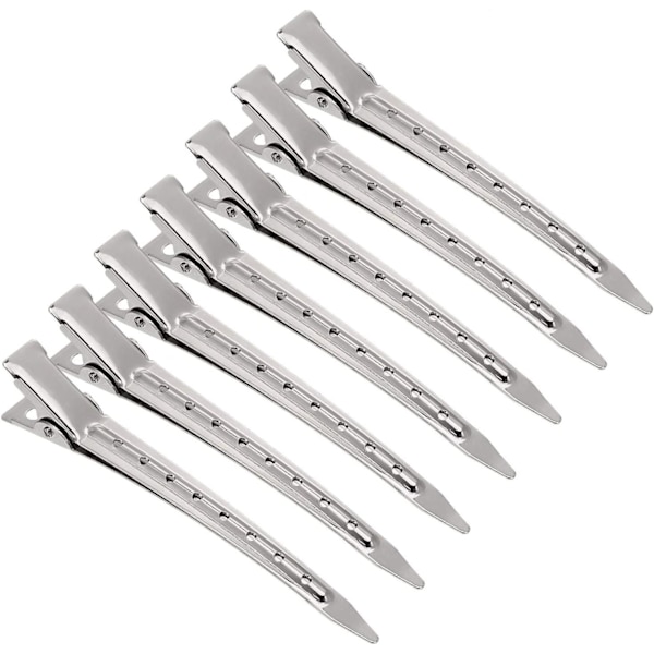 20-pack krokodilhårklämmor, metallkrokodilhårklämmor, professionella hårklämmor tänder för kvinnor och flickor DIY-hantverk, hårnålar - silver