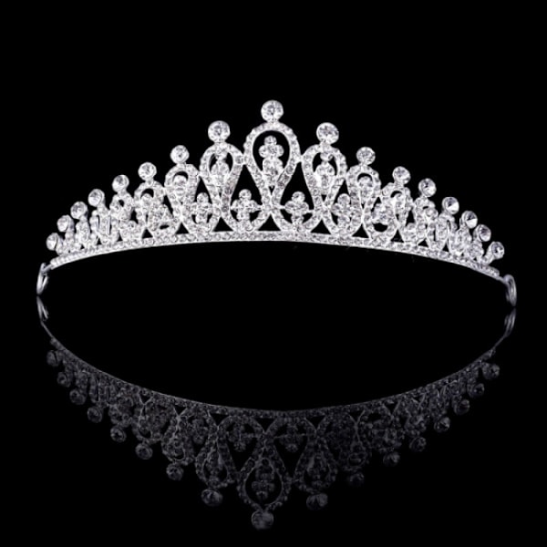 Kristall bröllop hår krona tiara