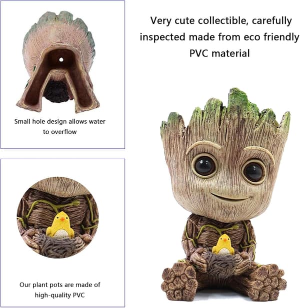 Groot Blomsterpotte, Sukkulent Actionfigur, Baby Groot Fuglerede