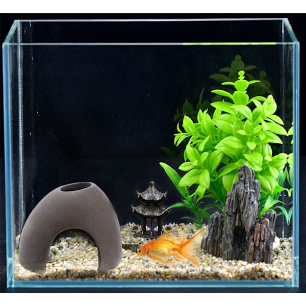 Akvarie Dekoration Dekorativ Ornament, Keramisk Skjulested Fisk Rejer