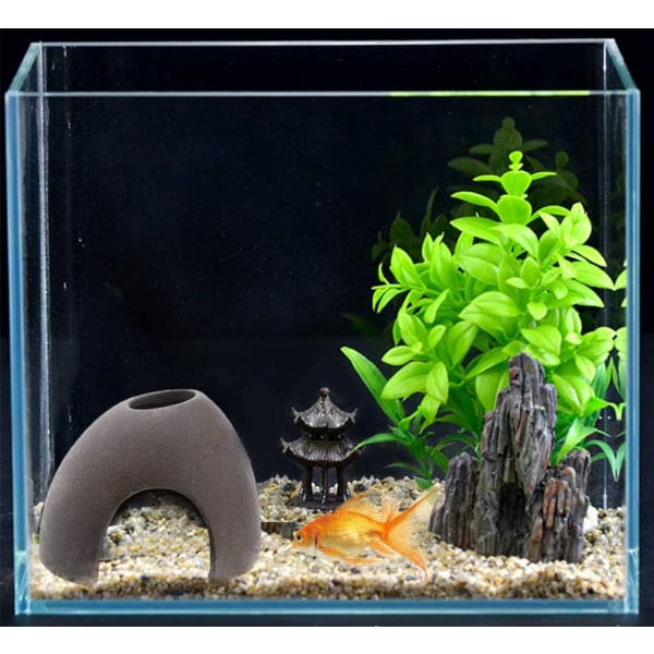 Akvarium dekorativ dekorativ ornament, keramisk gjemmested fisk reker