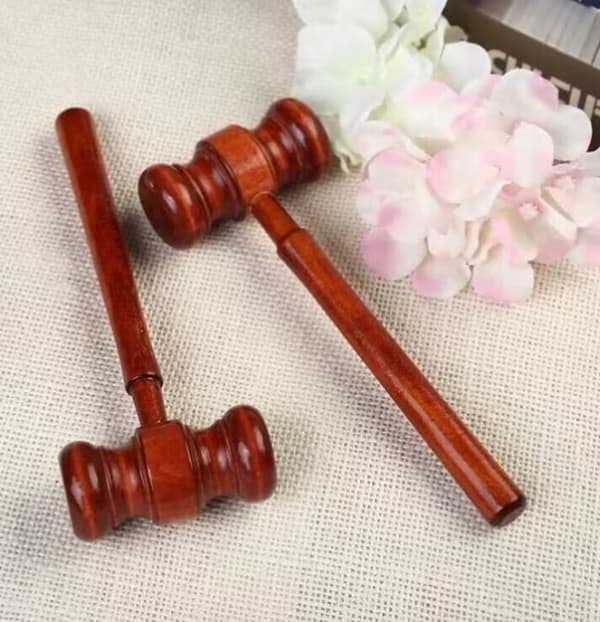 2 stk. Mini Hammer Advokat Dekorasjon Hammers Dommer Hammer