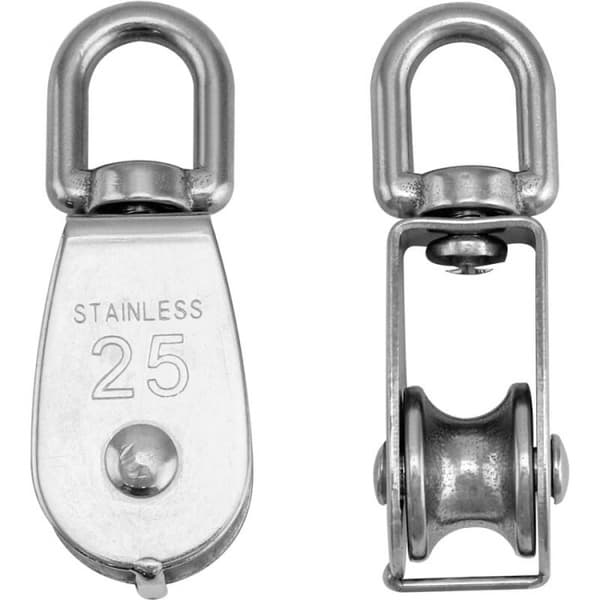 2 stk. 304 rustfrit ståltrisse M25 løftetrisse Loading Rolle