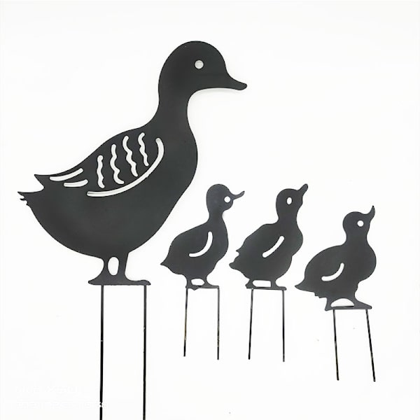 Udendørs metalhaveindretning, andehavekunst, havemetalstatuer