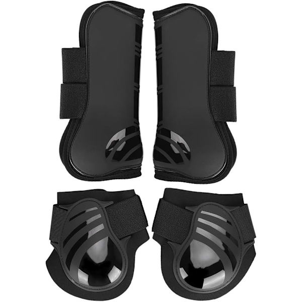 Hesteboots - 2 par elastiske hesteboots tykke PU frontboots Le