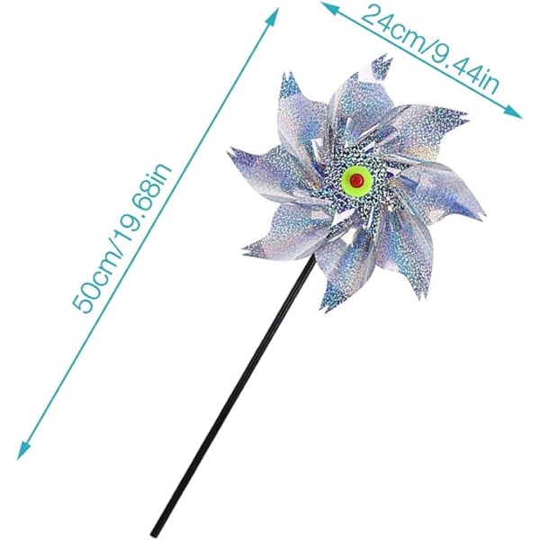 Reflekterende vindmølle, 10 stk fugleskremmende reflekterende vindmølle