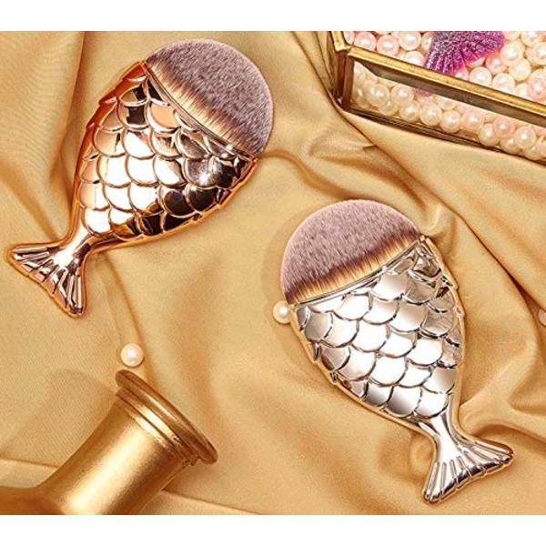 1 Pack Mermaid Tail Bärbar Makeupborste, Utsökt Fiskstjärt Sha