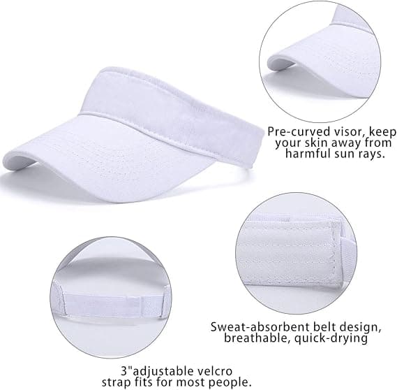 Visor Cap Kvinder - Golf Cap, Visors Sol Cap Justerbar Mænd Sport H