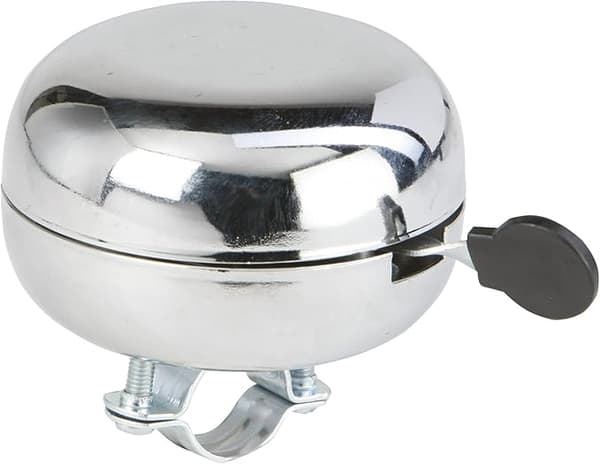 1 st cykelklocka silver 80 mm s klart ljud