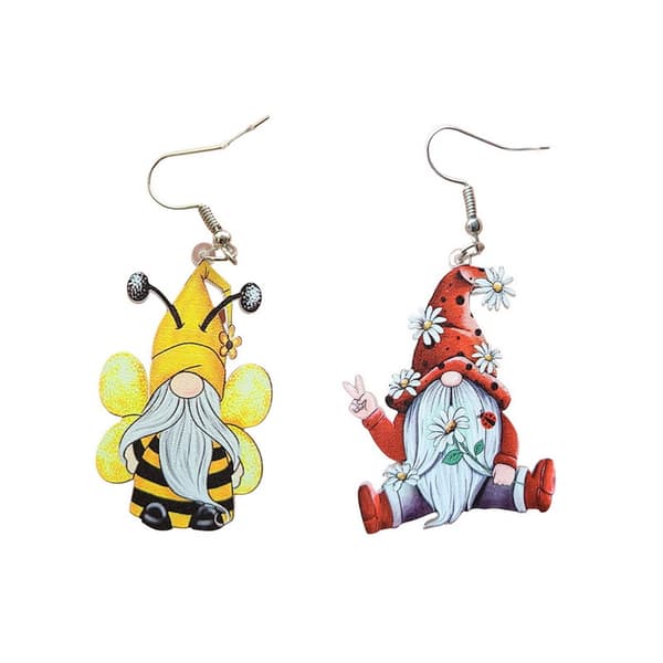 2 par akryl daisy gnome jule gnome øreringe