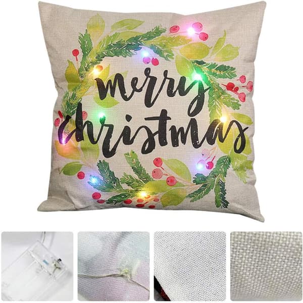 45*45cm LED-lys juleputetrekk julepute