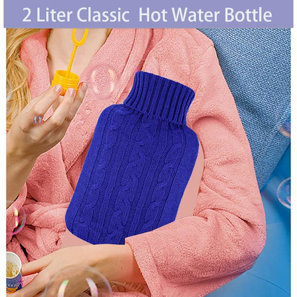 2L Varmtvandsflaske, Plys Varmtvandsflaske, Varmtvandsflaske med