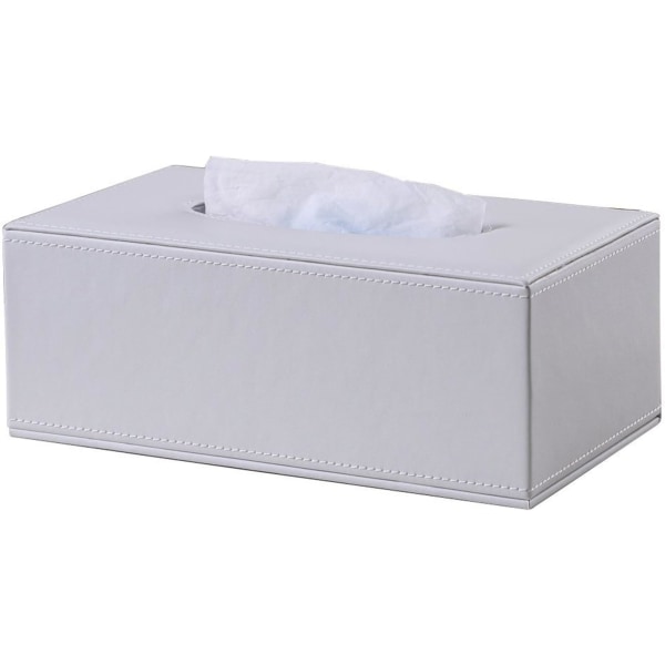 Servietbeholder i læder Modern Pure White