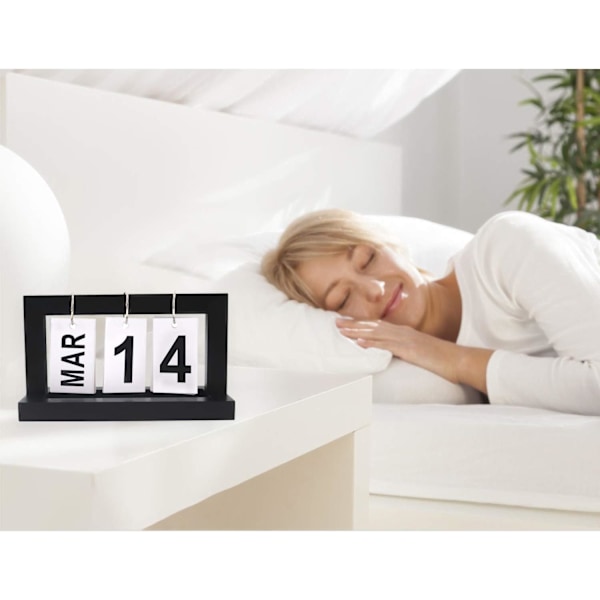 Vändbar evighetskalender, trä kreativ chic kontor hem D