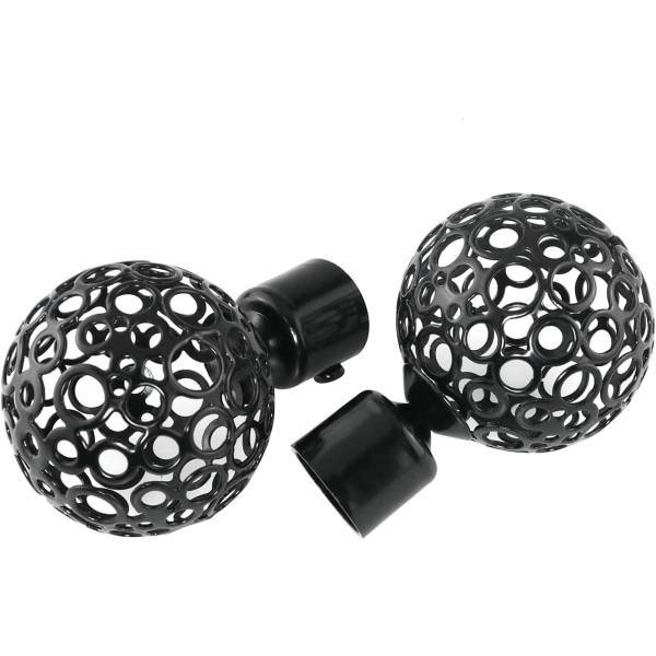 2 stk dekorative gardinstang ende draperi stang finaler hode for