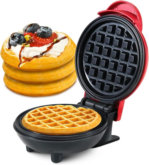 Minivåffeljärn för enskilda våfflor, hash browns, paninis, L