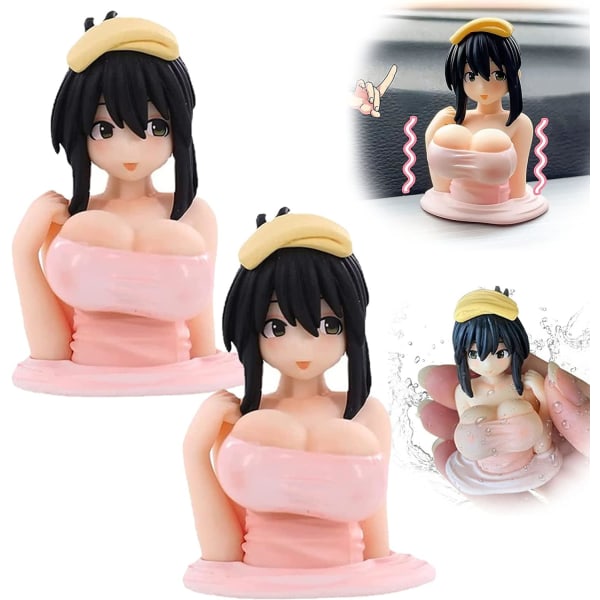 (2kpl) Rintakeinukoristeet, Rocking Girl Car Dashboard Decorati
