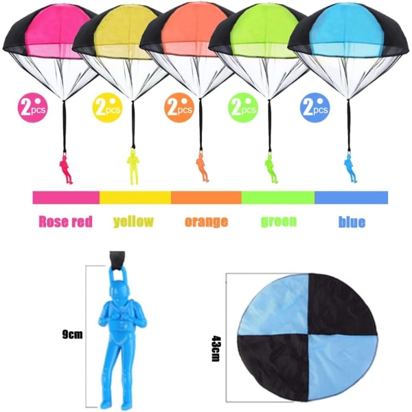 Parachute Toys, Hand Throwing Parachute Play Set, Multicolor Para