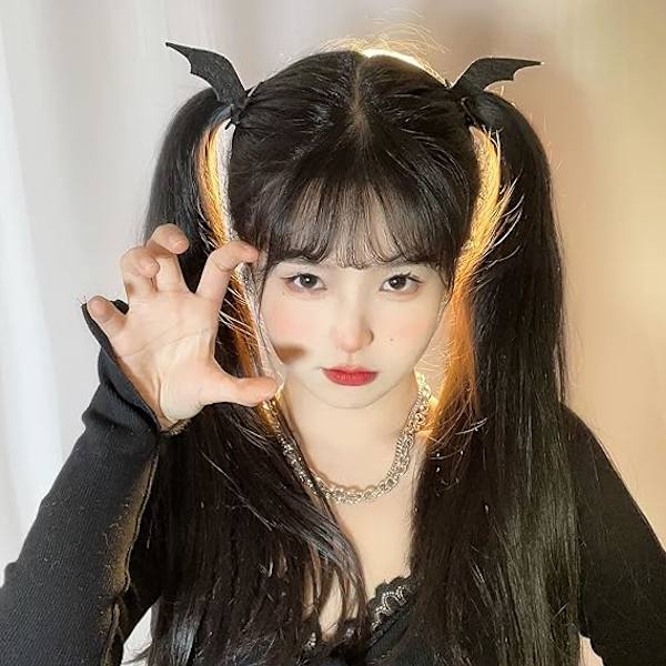 2 st Halloween tecknade fladdermusöron fladdermusvingar hårklämmor hårnål Hai