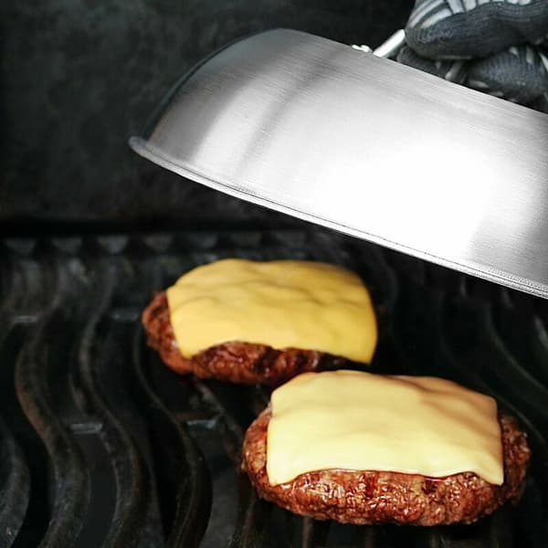 1 st hamburgerklocka - 22,5 cm - rostfritt stål