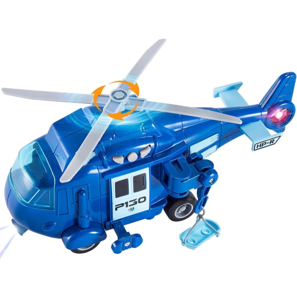Ljud och ljus Leksakshelikopter med roterande propeller och resc