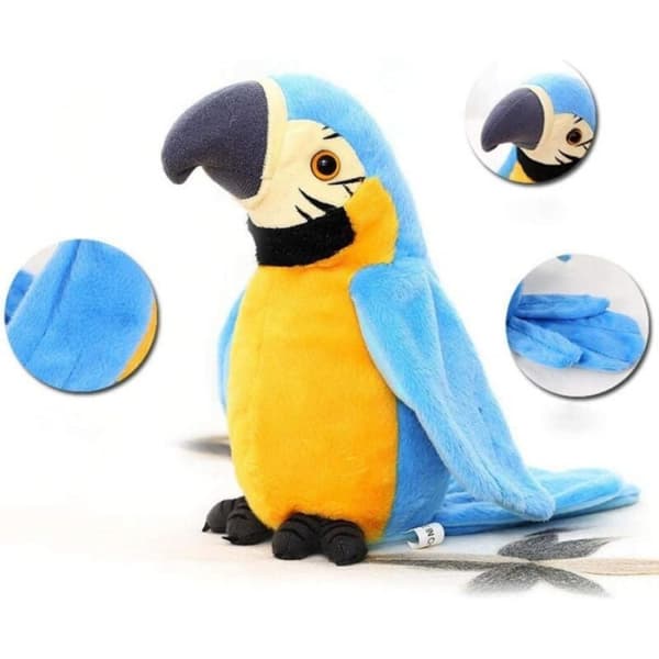 Talking Macaw Parrot Repeat What You Say Plush Toy Electronic Rec