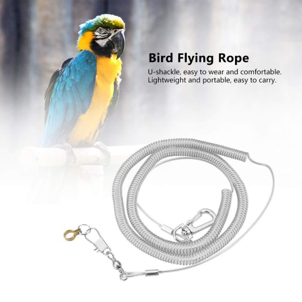 Papegoja Fågel Sele Koppel Flygande Rep Djurtillbehör För Macaw Afri