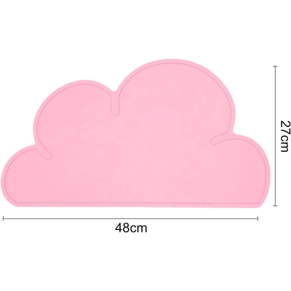 Pink, Blå, 2 stk. Cloud Shape Skridsikker Silikonemåtte Børn'