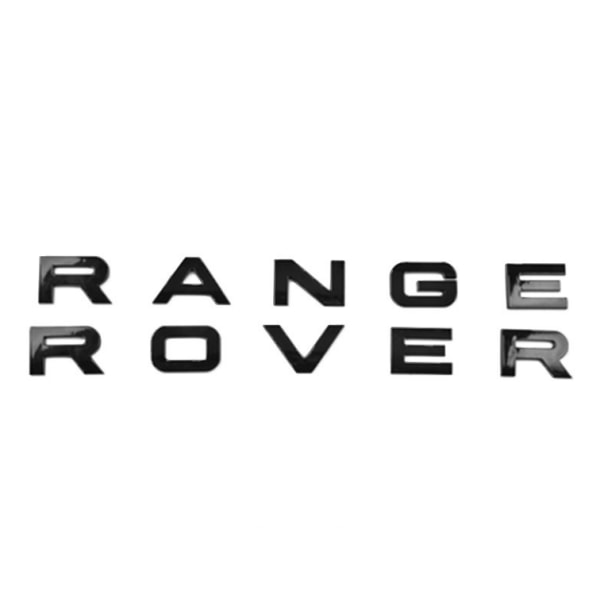 Range Rover Gloss Black Lettering Emblem Badge Front eller Bak