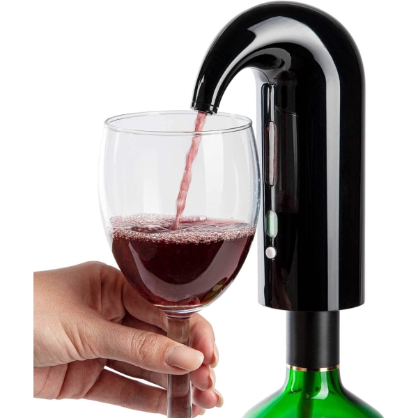 Elektrisk vinlufter og karaffel | Sort | Vinkaraffel |