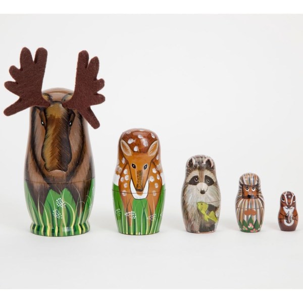 Bits and Pieces - Nordamerikanska skogsvarelser - Handmålade