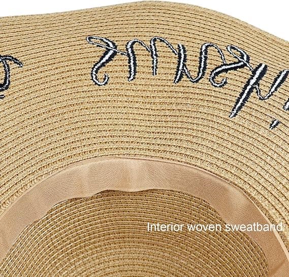 Dam Floppy Hat Halmhatt Bred Brätte Solhatt Andningsbar Fällbar