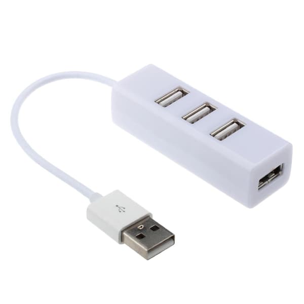 USB 2.0 Hub 4 portar - Vit Vit