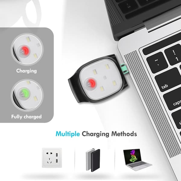 Løpelys for løpere, USB-oppladbare LED-løpelys