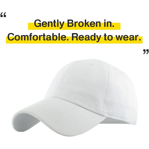 Klassisk lavprofil bomuldshat til mænd og kvinder Baseball Cap Dad Hat Adj
